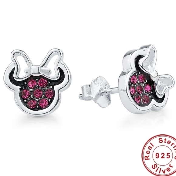 💖💗HP💗💖 925 Sterling Silver Mini Mouse Earrings - Picture 4 of 5